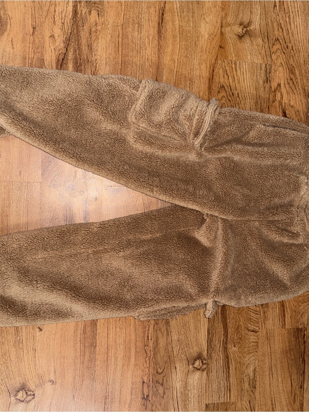 Women Cozy Fleece Brown Jogger Pants